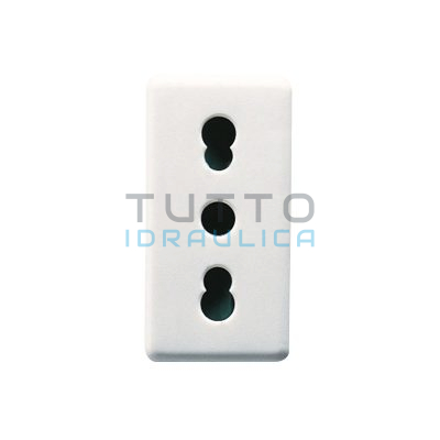 GW20203 | Presa Bipasso GEWISS | System | 10/16A | Bianco