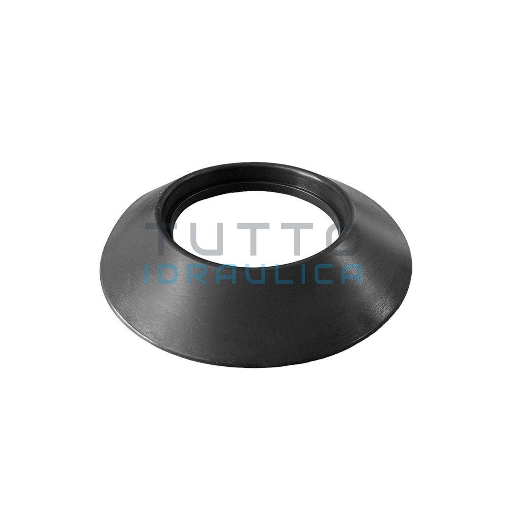 Rosone Copriforo Nero in Gomma Siliconico per Tubi Fumi | Max 260°C | Diam. 80