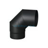 Curva Nera 90° MF per Stufe a Legna | Acciao al Carbonio mm.2 | Diam.130