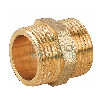 Nipplo in Ottone Giallo Maschio 1/8"