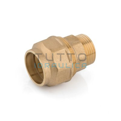 Raccordo in Ottone Diritto Maschio per Tubo in Polietilene | Diam. 20 x 1/2"
