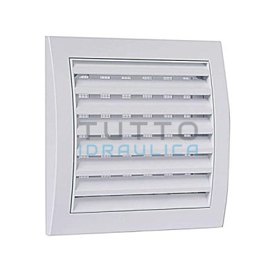 Griglia di Aerazione PVC Bianca Quadra | 150x150 mm | Piana