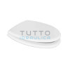 Sedile WC per Vaso in Ceramica | Forma 4 | Cerniere Tipo C | Lungh. 42,5-45 cm | Largh. 36 cm