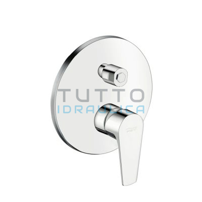 Miscelatore FEV | Serie Line | Doccia Incasso con Deviatore | Cromo | Circle | LN0609/6NCR