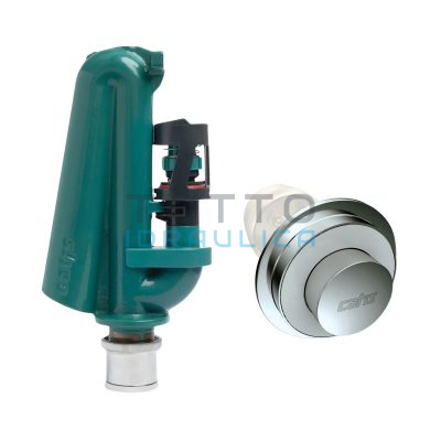 Batteria CATIS ECOSTOP Doppio Scarico +  Pulsante Pneomatico | Cromo | D1401