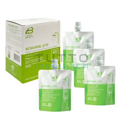 AcquaSIL 2/15® | ACQUA BREVETTI | Ricarica per Pompa Dosatrice MiniDUE | 4x250gr | PC100