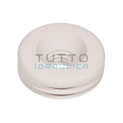 Morsetto in Gomma Bianco Diam. 30 x 16 mm