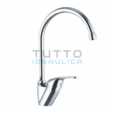 Miscelatore Lavello Cucina D'AMBRA | Canna a Ponte | Serie BLU 2.0