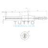 Resistenza Candeletta Stufe a Pellet | Ceramica Forata | Con Flangia | Ø 11,5 | L.96mm | W.315 | Lungh.Tot. 107mm - immagine 2