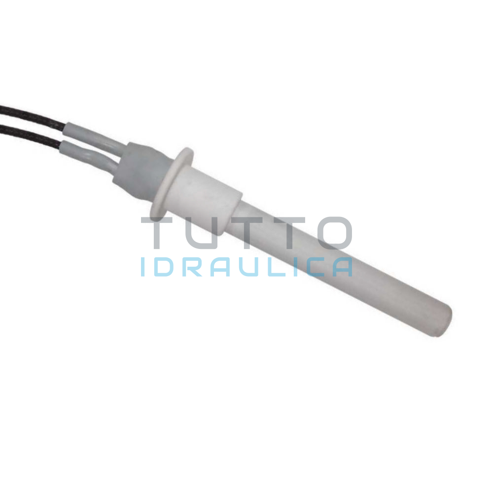 Resistenza Candeletta Stufe a Pellet | Ceramica Forata | Con Flangia | Ø 11,5 | L.96mm | W.315 | Lungh.Tot. 107mm