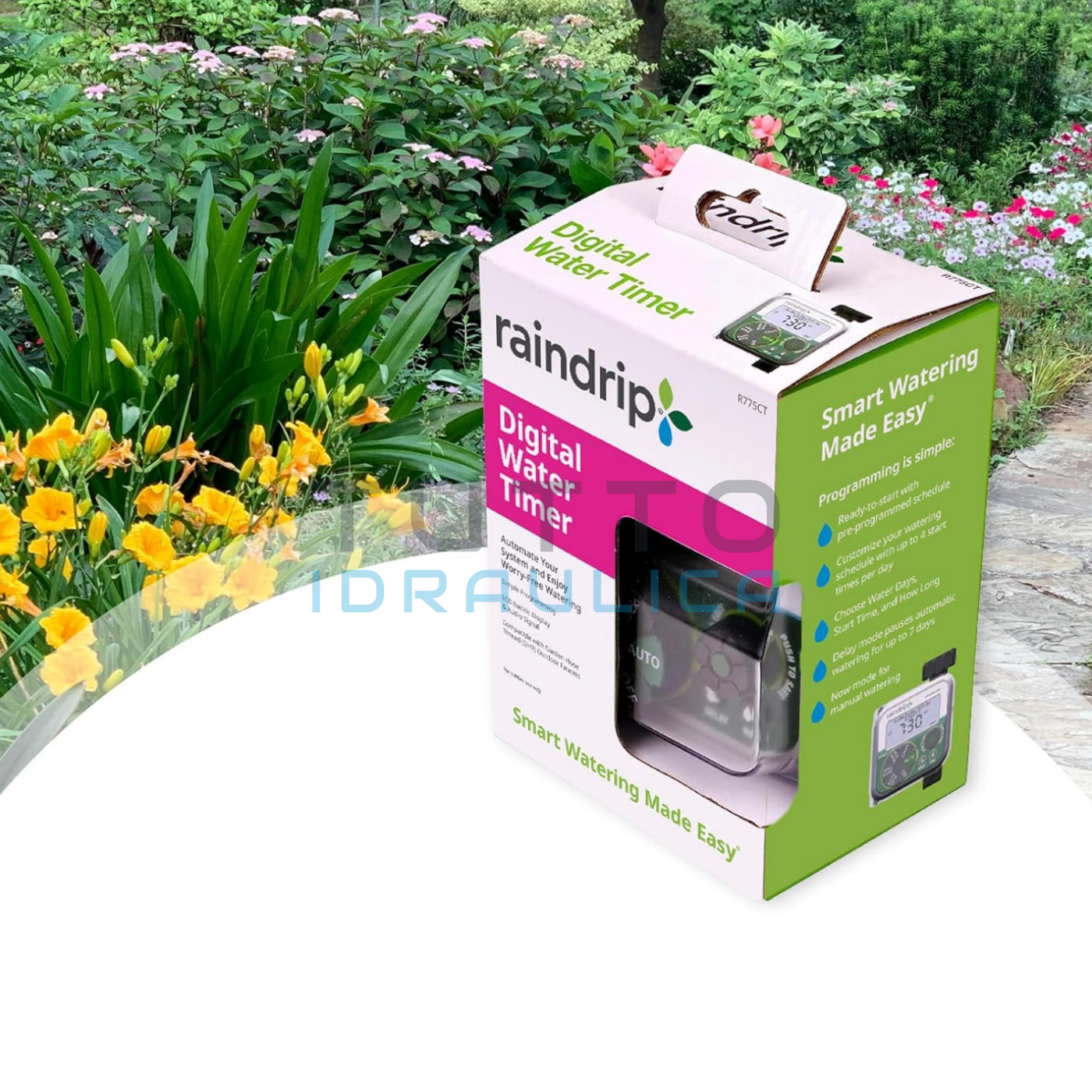 Programmatore a Batterie RAINDRIP Elettronico Digitale con Attacco Rubinetto 3/4" - immagine 5