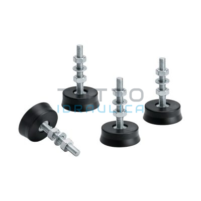 Set 4 Piedini Antivibranti con Fissaggi M.10 | mm. 56x20 | Kg.150