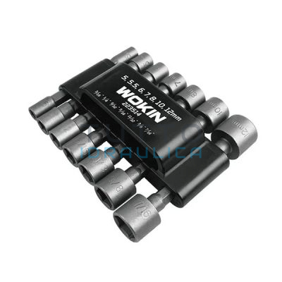 WOKIN | 223514 | Set Inserti a Bussola Attacco Esagonale 1/4" Pz.14