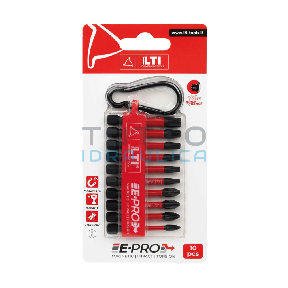 Set Inserti Magnetici E-Pro con Moschettone | TX + PH + PZ | Pz.10