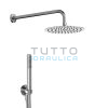 Set Doccia Completo | Acciaio Lucido | Soffione Circolare | Ø 250 mm