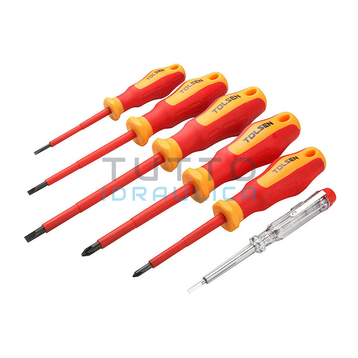 Set Cacciaviti da Elettricista | TOLSEN | Pz.5 + Tester | 38013